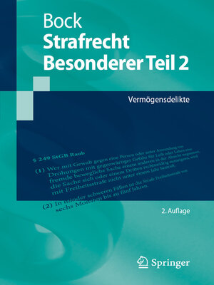 cover image of Strafrecht Besonderer Teil 2